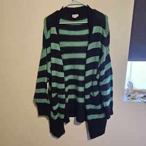 Black and green stripe sweater